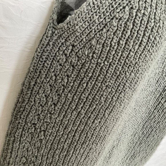 Gentle Fawn Cotton Knit Sleeveless Halter Neckline Tank Sweater Top Sage Green S - Picture 3 of 13